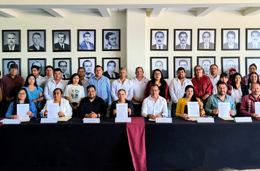  Alcaldesa rubricaron convenio de colaboración para la integración de brigadas de saneamiento forestal