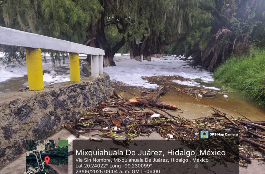  Mixquiahuala realiza trabajos de Protección Civil por lluvias