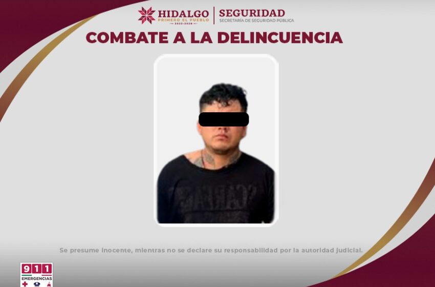 Con videovigilancia y operativo policial, SSPH detiene a sujeto implicado en múltiples robos a vehículos