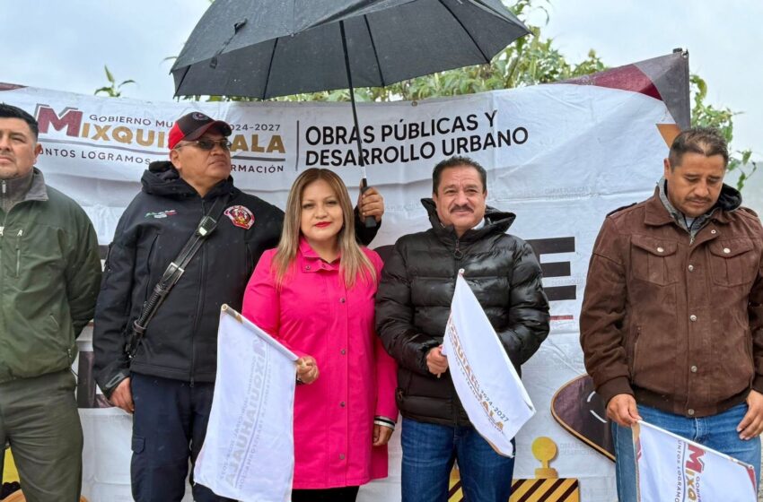  Arrancan obra que conectará dos colonias en Mixquiahuala